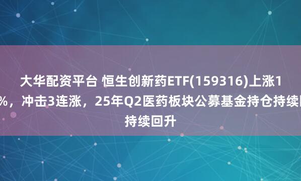 大华配资平台 恒生创新药ETF(159316)上涨1.91%，冲击3连涨，25年Q2医药板块公募基金持仓持续回升